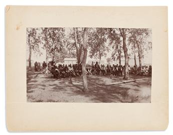(AMERICAN INDIANS--PHOTOGRAPHS.) Group of 9 mostly larger-format mounted images.